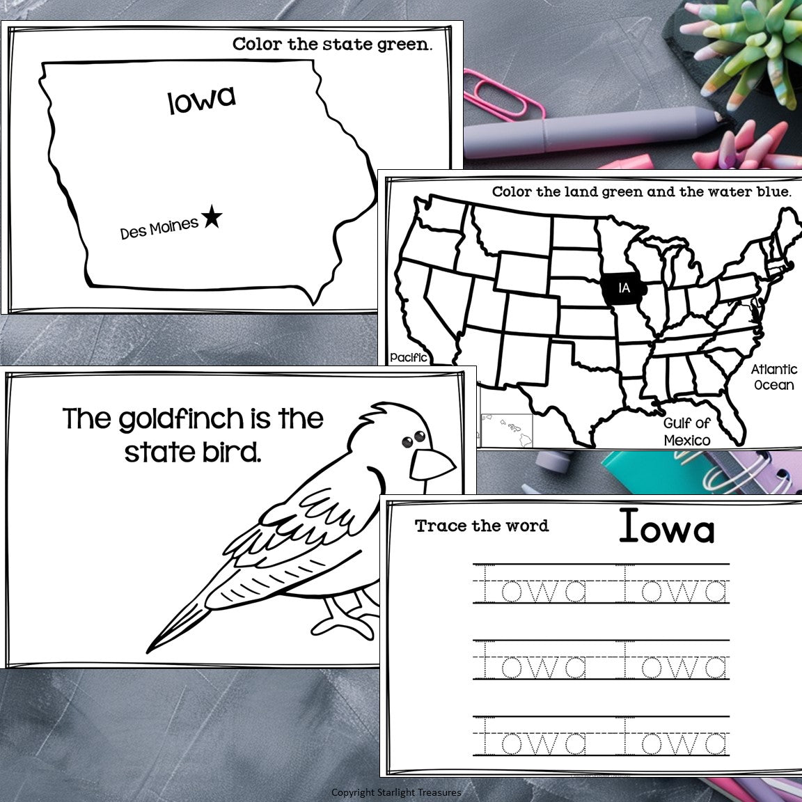 Iowa Mini Book for Early Readers - A State Study