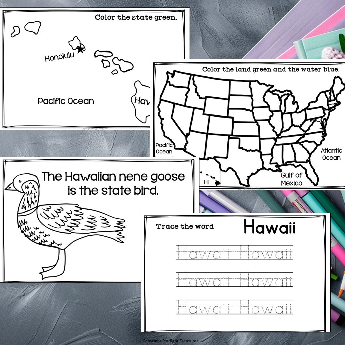 Hawaii Mini Book for Early Readers - A State Study