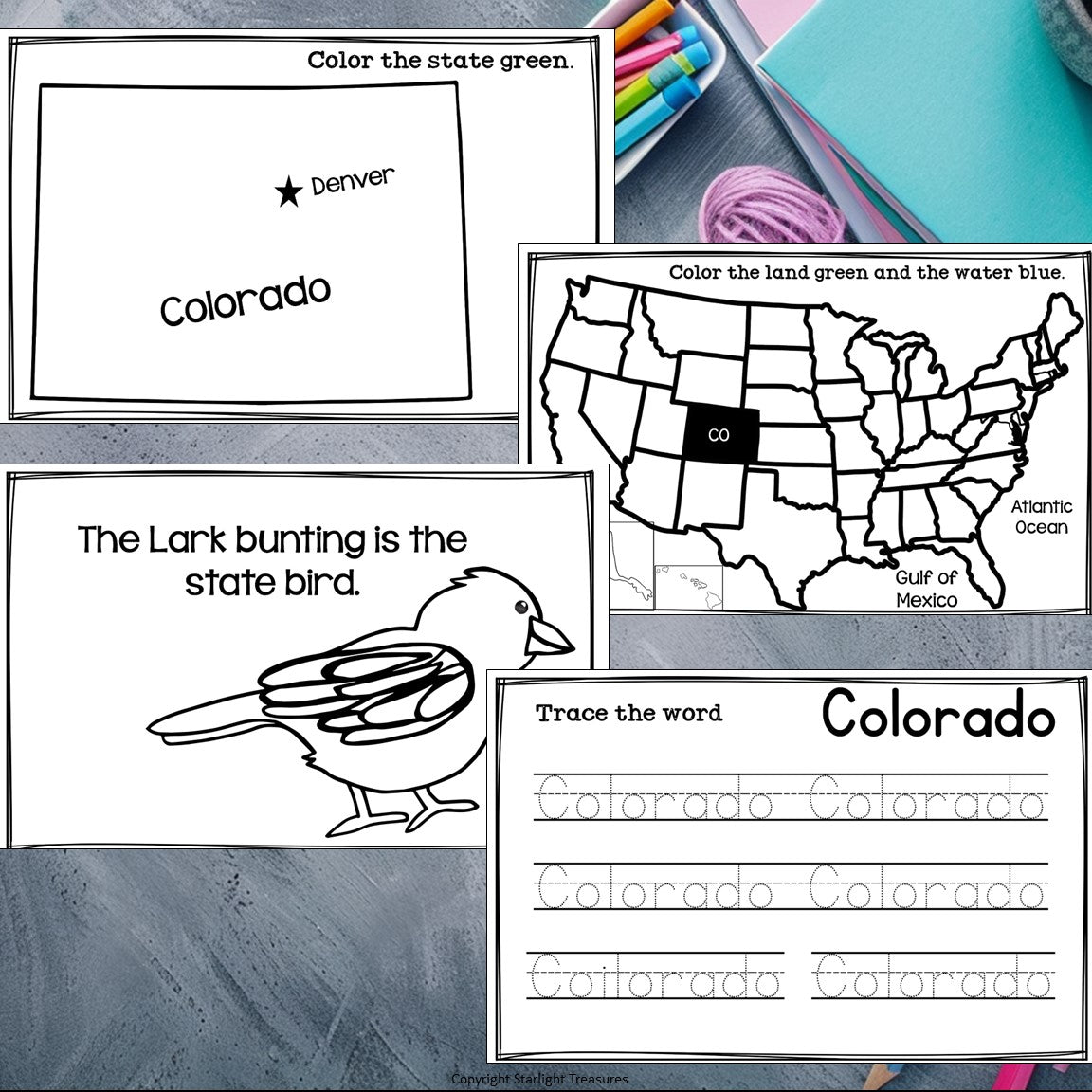 Colorado Mini Book for Early Readers - A State Study