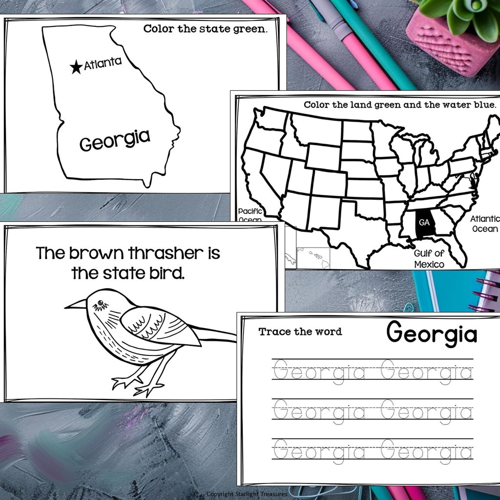 Georgia Mini Book for Early Readers - A State Study