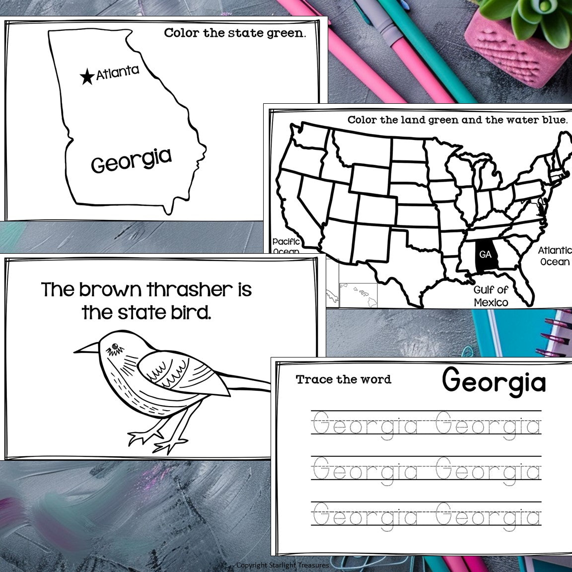 Georgia Mini Book for Early Readers - A State Study