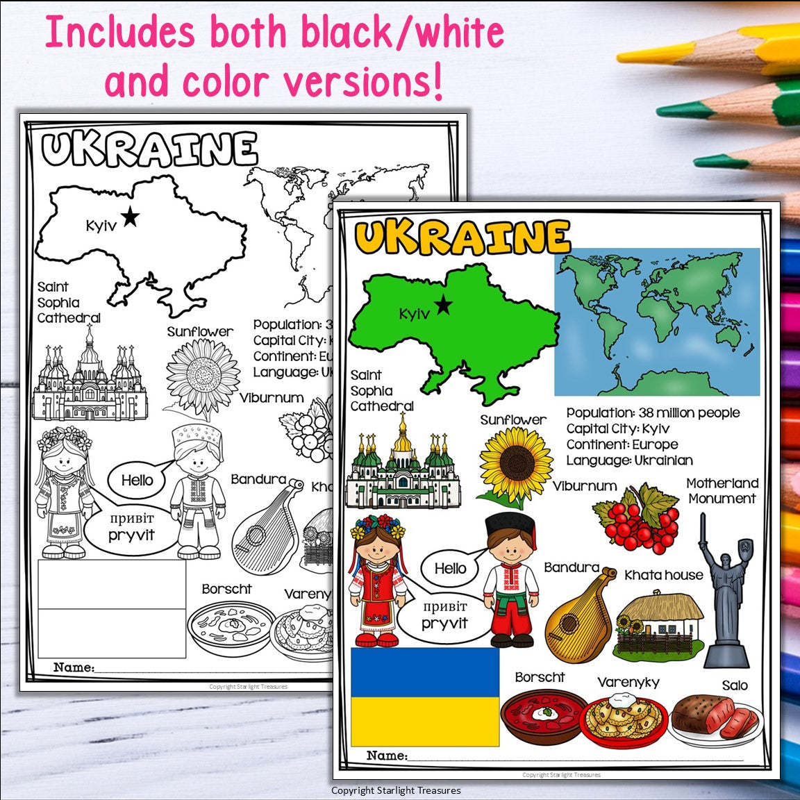 Ukraine Fact Sheet for Early Readers - A Country Study