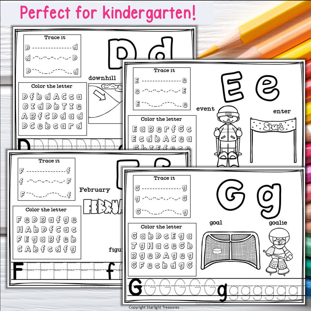 Alphabet Workbook: Worksheets A-Z Winter Olympics 2026
