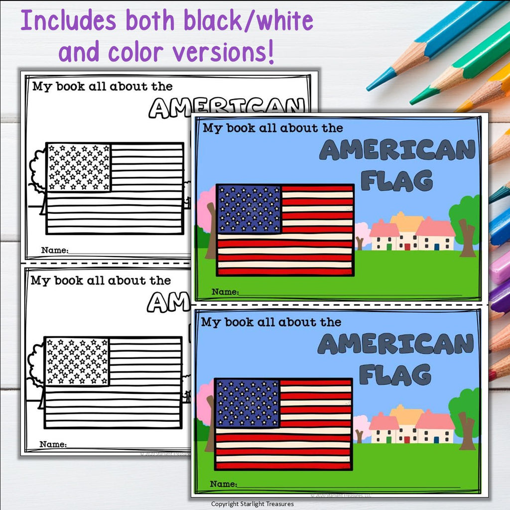 American Flag Mini Book for Early Readers: American Symbols