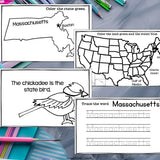 Massachusetts Mini Book for Early Readers - A State Study