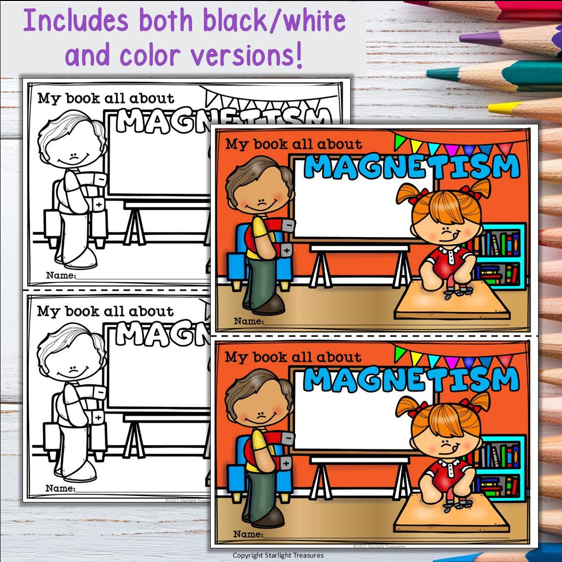 Magnetism Mini Book for Early Readers: Physical Science, Magnets