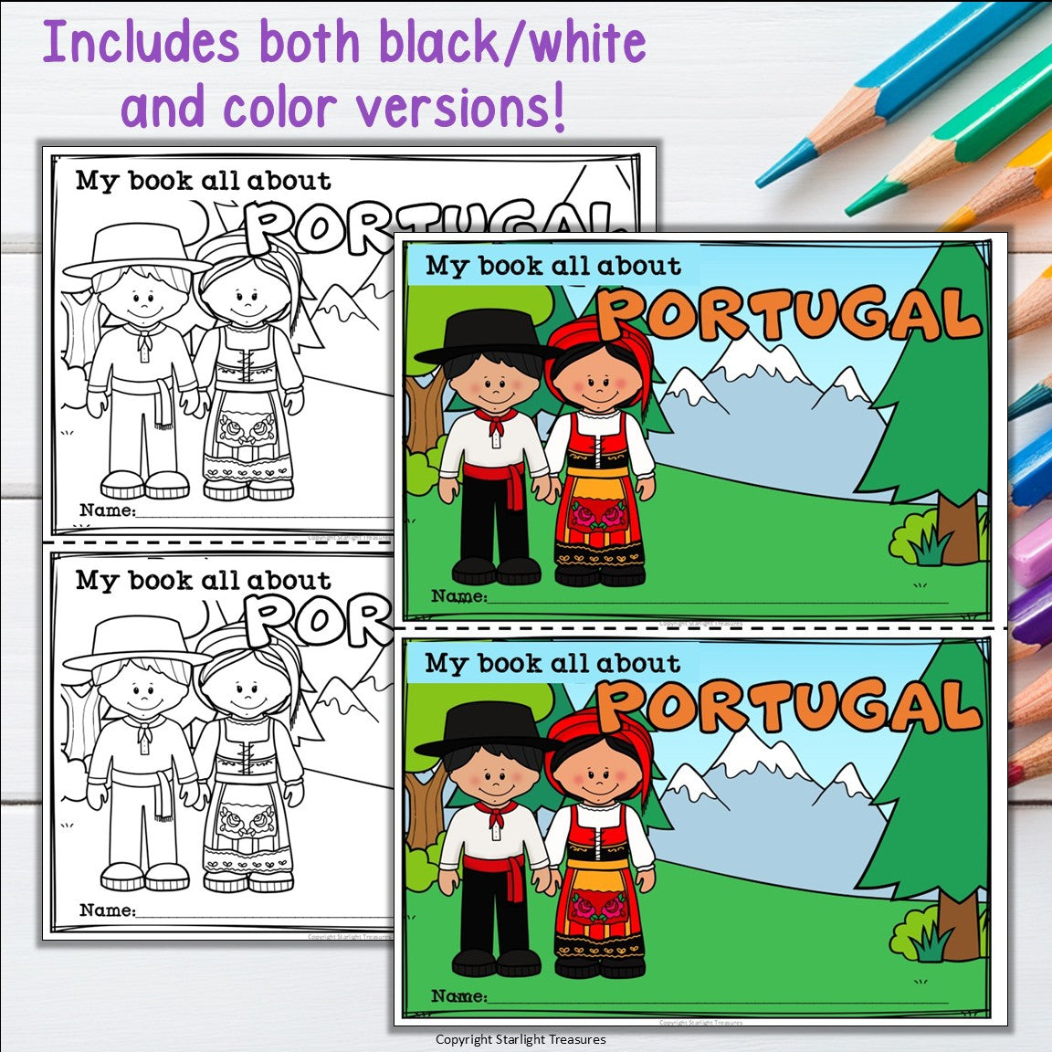 Portugal Mini Book for Early Readers - Country Study, Portugal Country Study