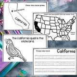 California Mini Book for Early Readers - A State Study