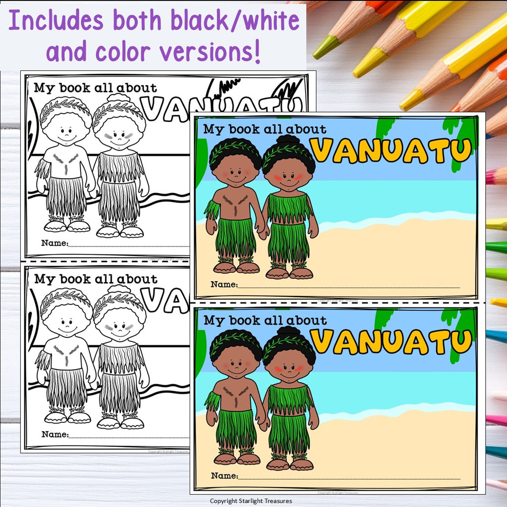 Vanuatu Mini Book for Early Readers - A Country Study, Vanuatu Country Study