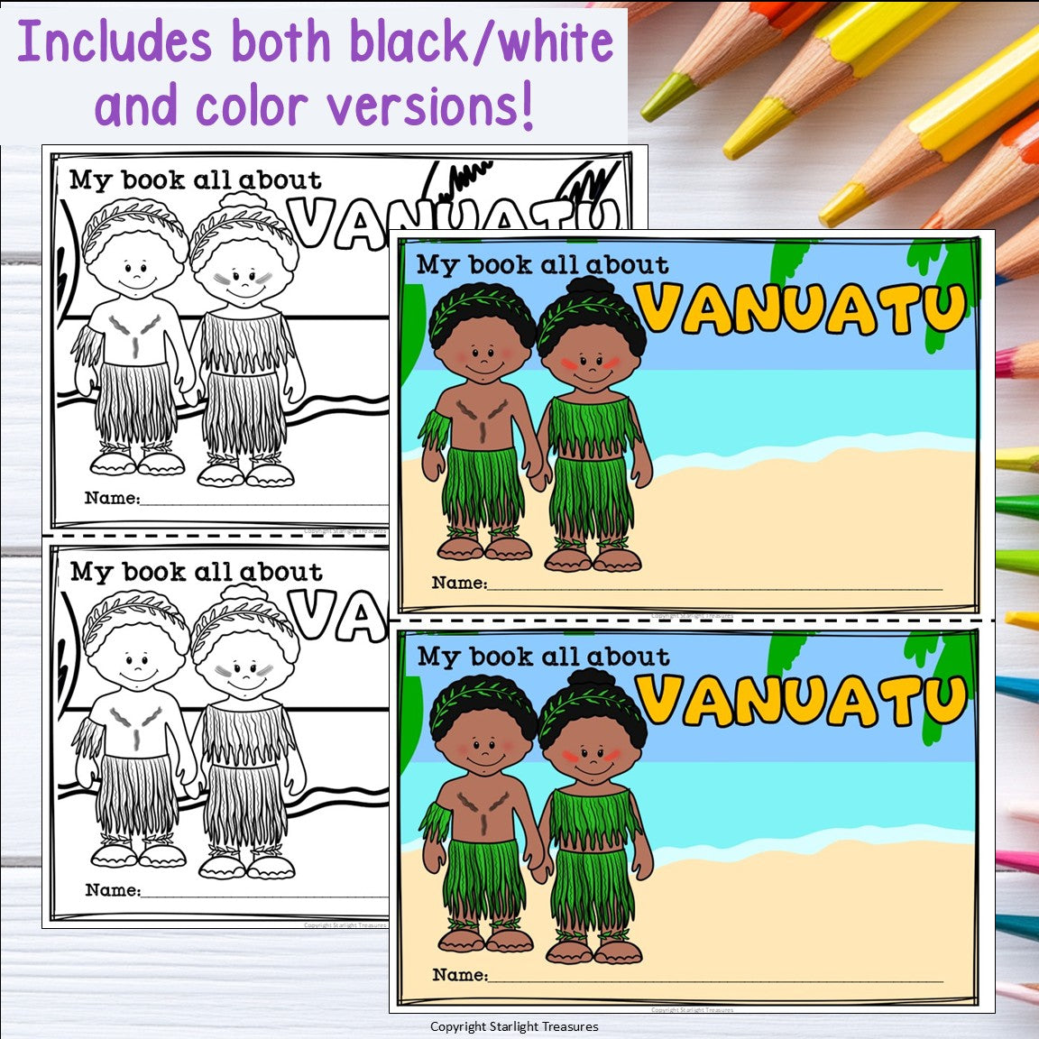 Vanuatu Mini Book for Early Readers - A Country Study, Vanuatu Country Study