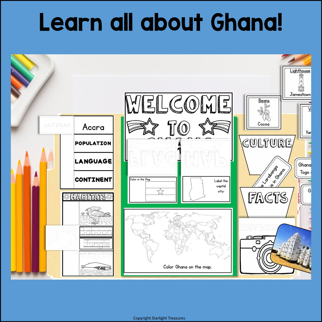 Ghana Lapbook for Early Learners - A Country Study