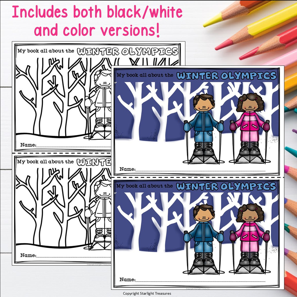 Winter Games 2026 Mini Book for Early Readers