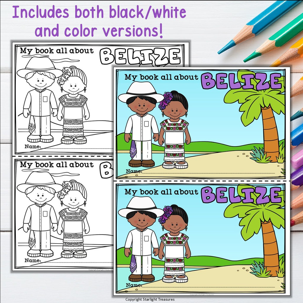 Belize Mini Book for Early Readers - A Country Study, Belize Country Study