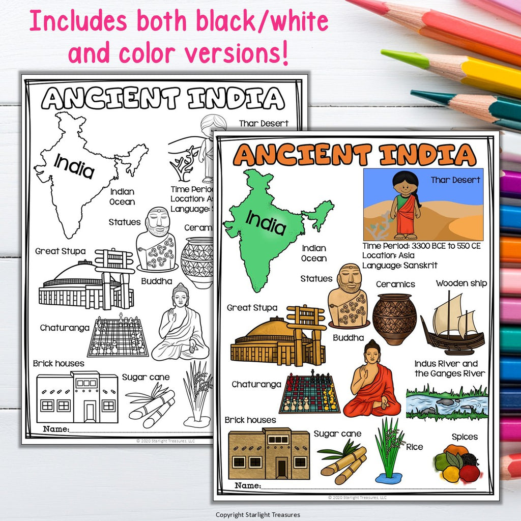 Ancient India Fact Sheet: Ancient Civilizations