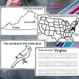 Virginia Mini Book for Early Readers - A State Study