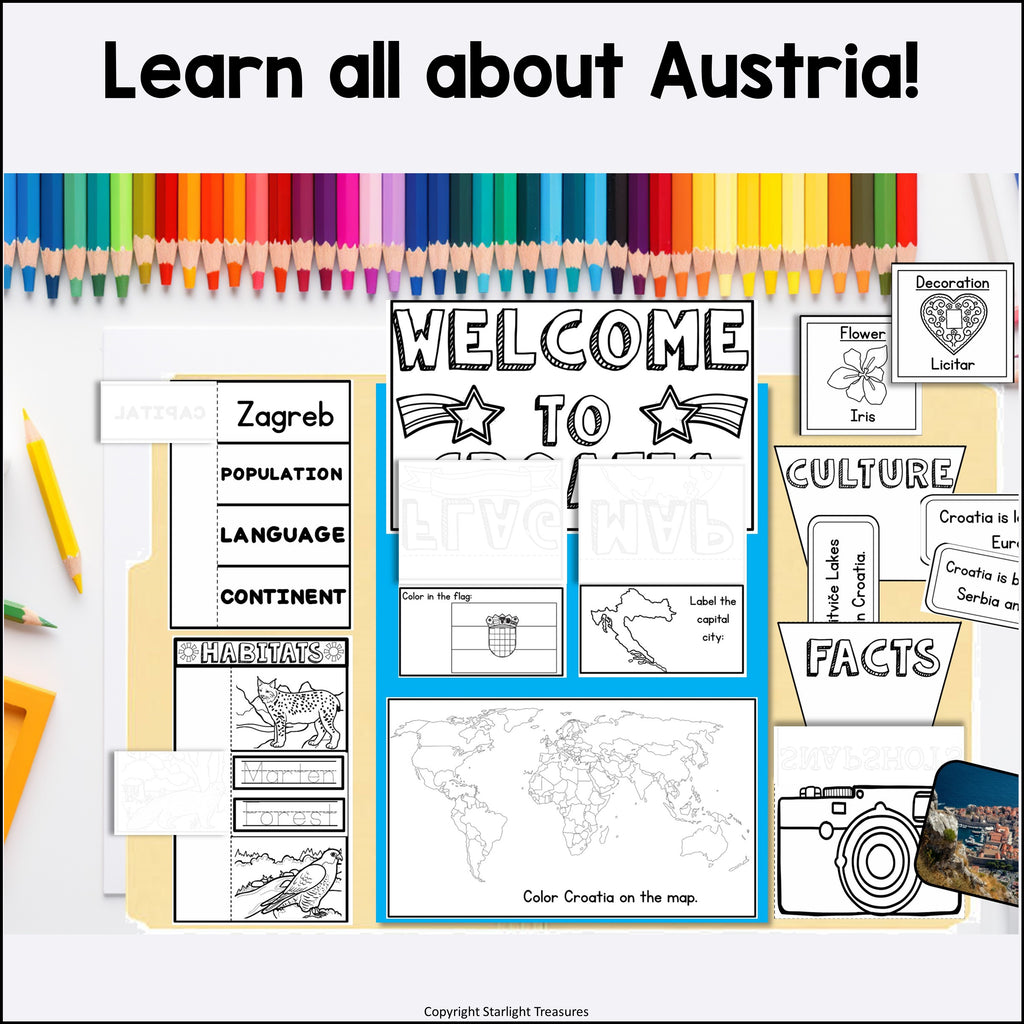Croatia Lapbook for Early Learners - A Country Study