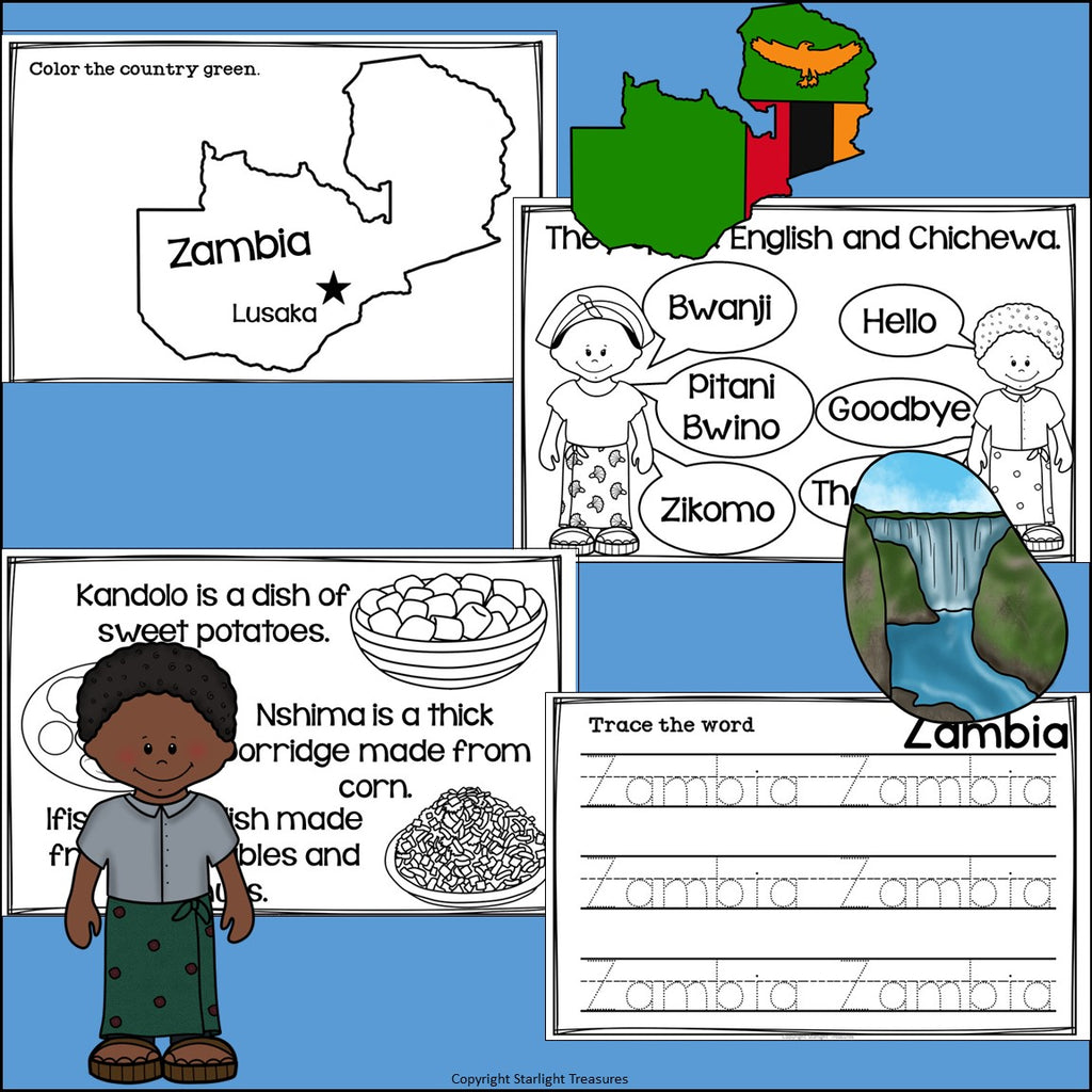 Zambia Mini Book for Early Readers - A Country Study