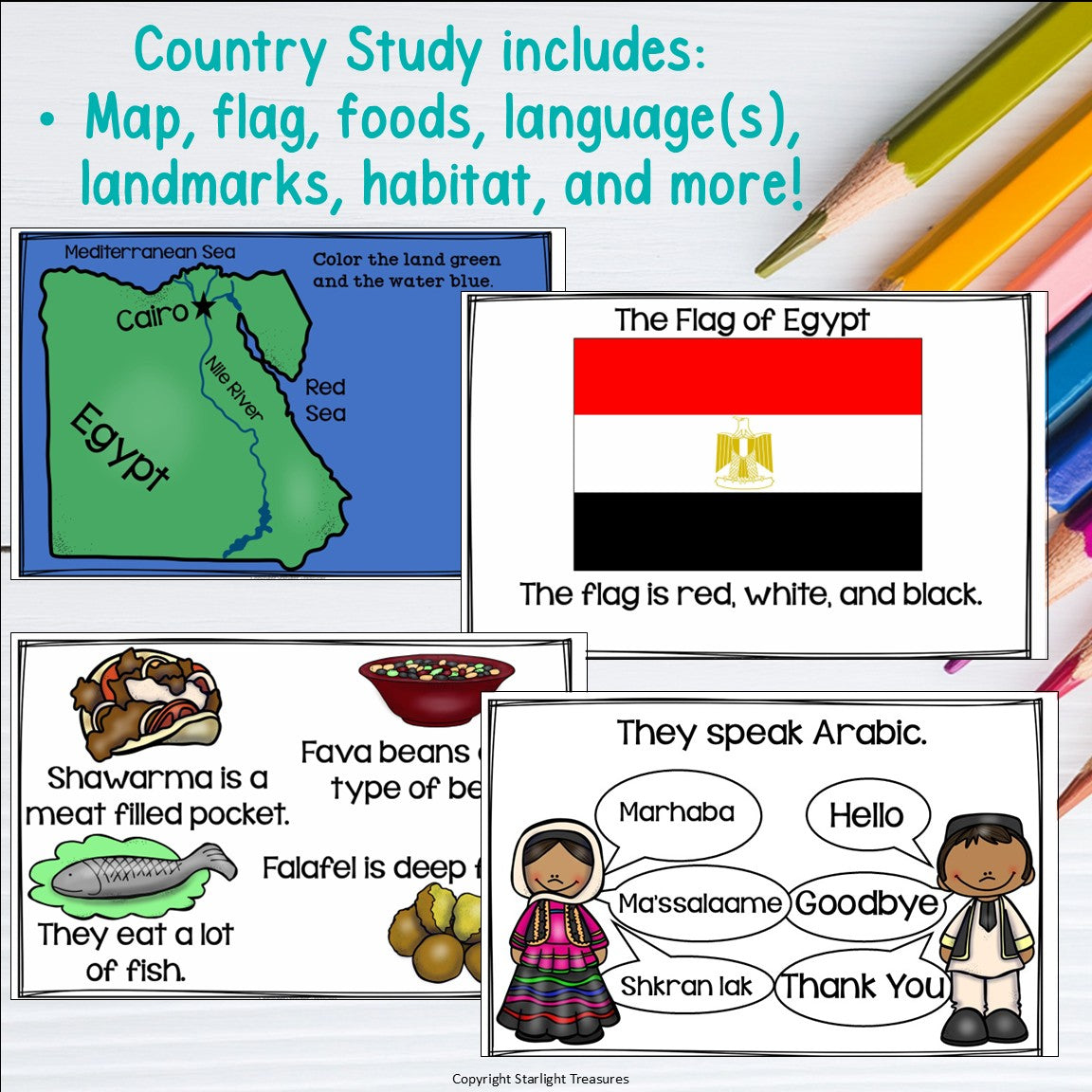 Egypt Mini Book for Early Readers - A Country Study