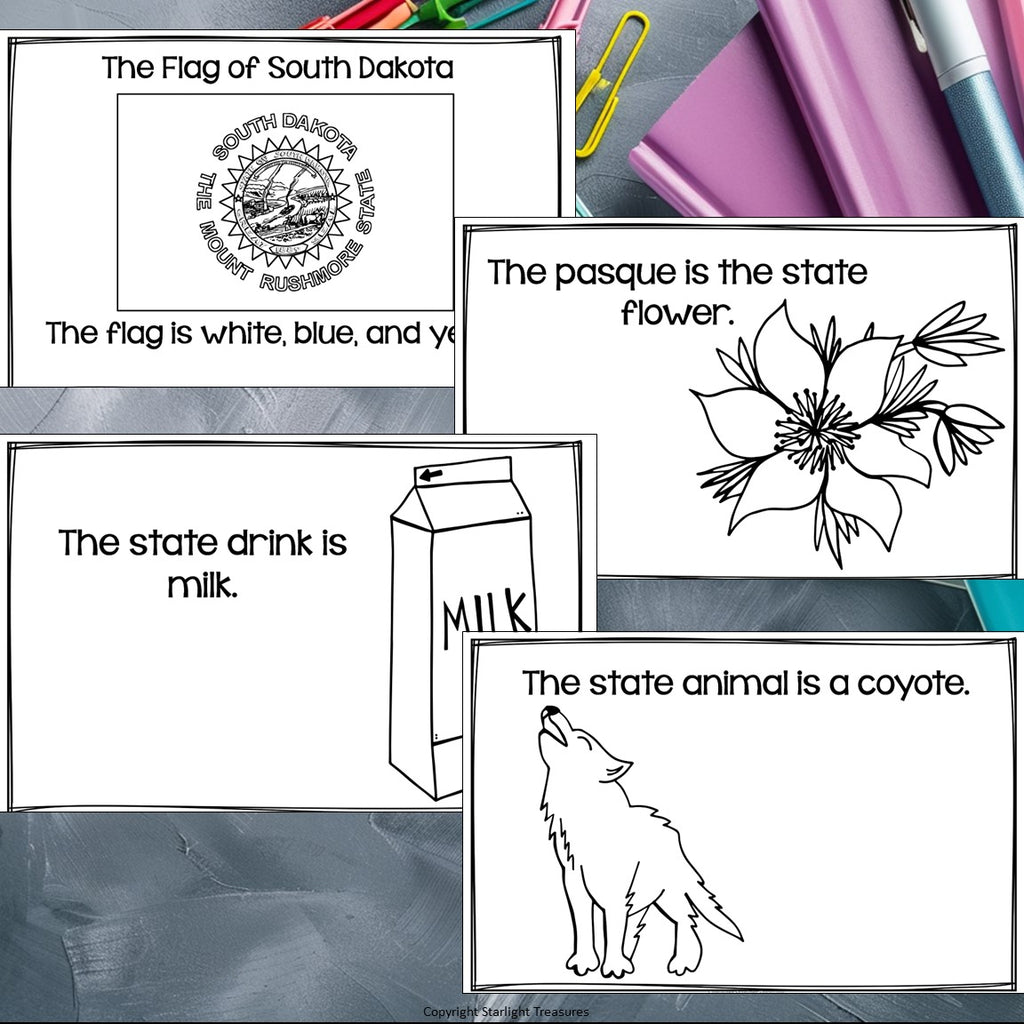 South Dakota Mini Book for Early Readers - A State Study