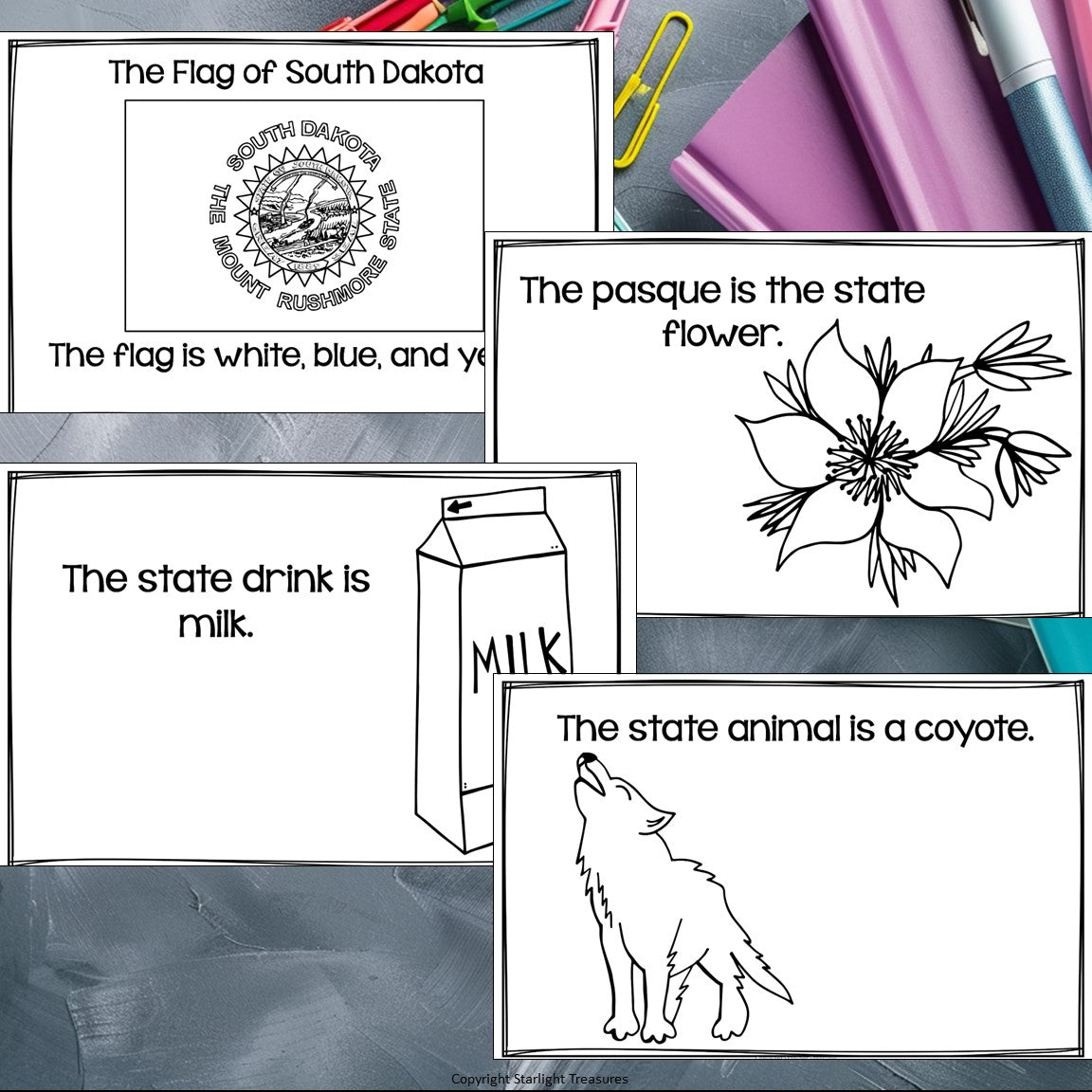 South Dakota Mini Book for Early Readers - A State Study
