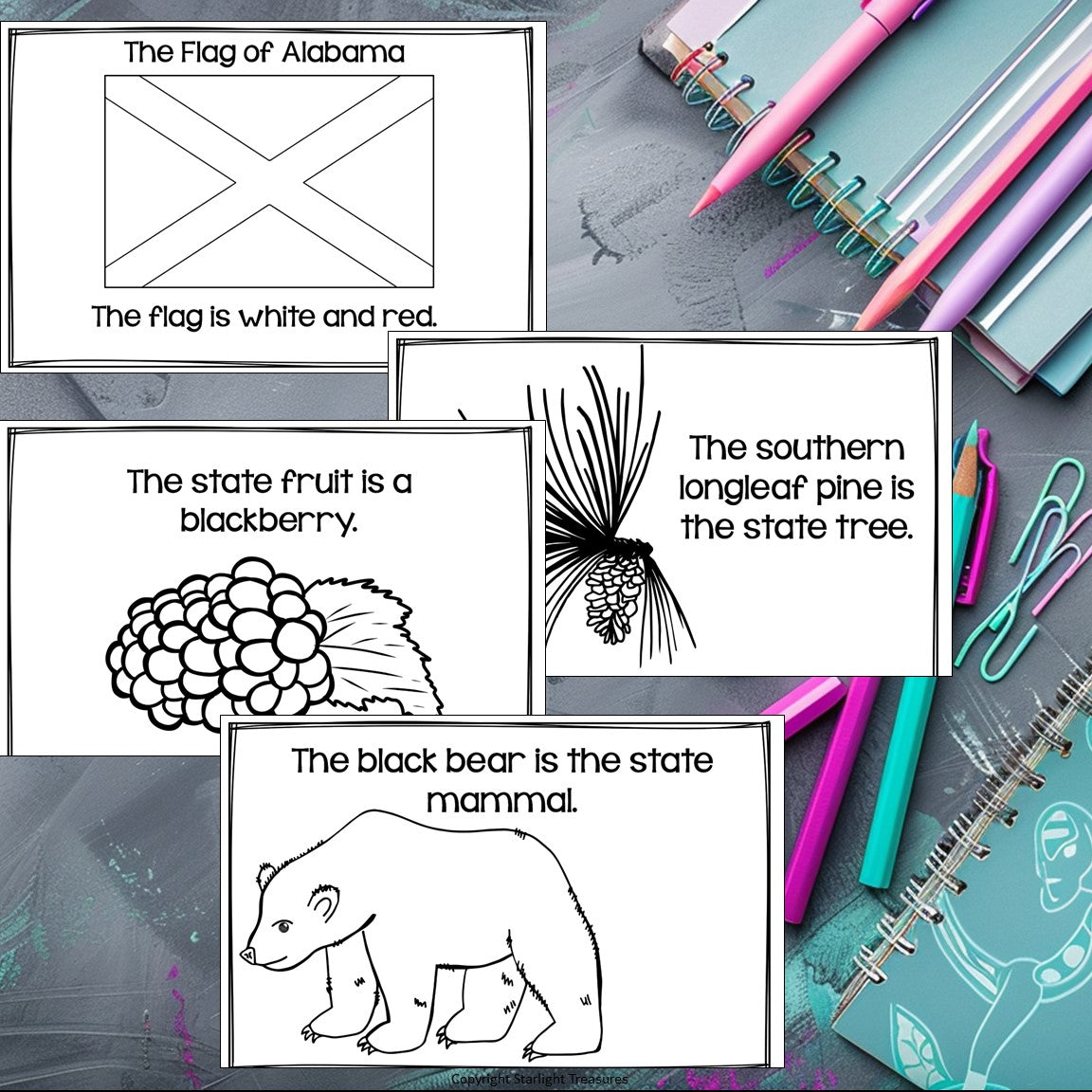 Alabama Mini Book for Early Readers - A State Study