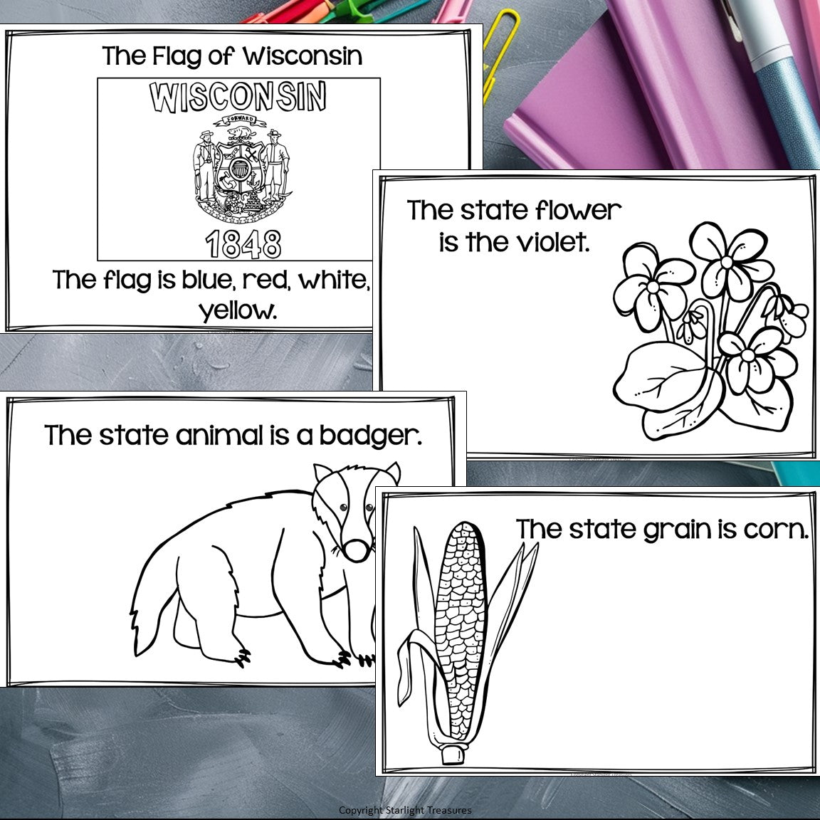 Wisconsin Mini Book for Early Readers - A State Study