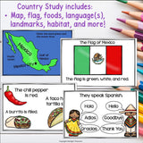 Mexico Mini Book for Early Readers - A Country Study