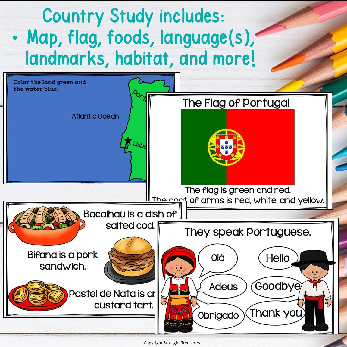Portugal Mini Book for Early Readers - Country Study, Portugal Country Study