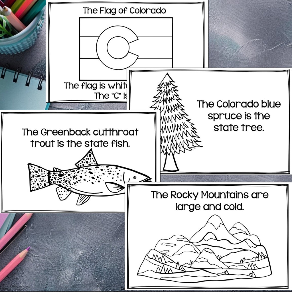 Colorado Mini Book for Early Readers - A State Study