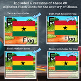 Alphabet Flash Cards for Early Readers - Country of Ghana