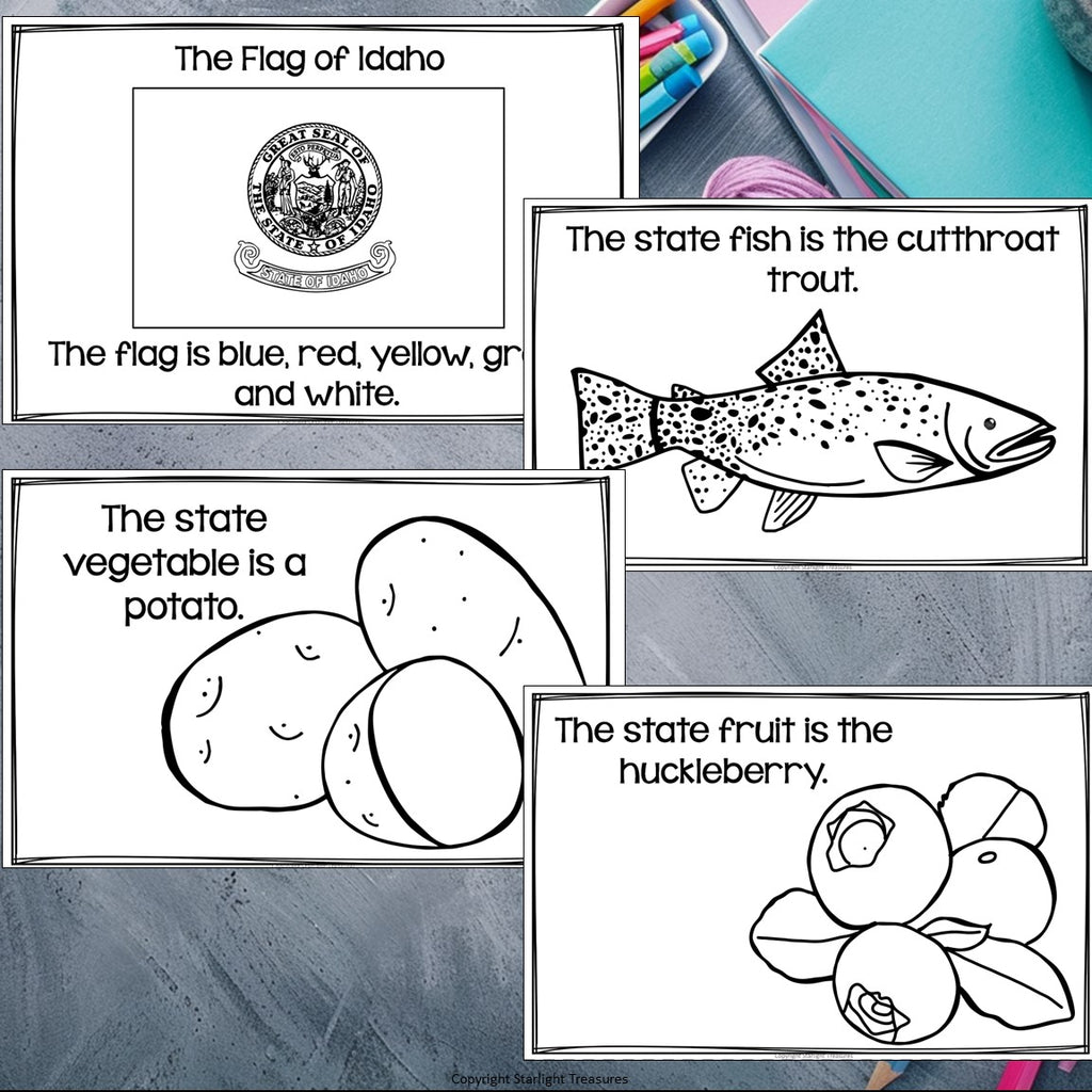 Idaho Mini Book for Early Readers - A State Study