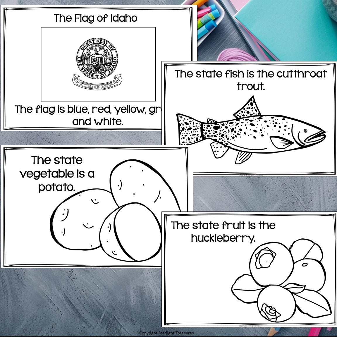 Idaho Mini Book for Early Readers - A State Study