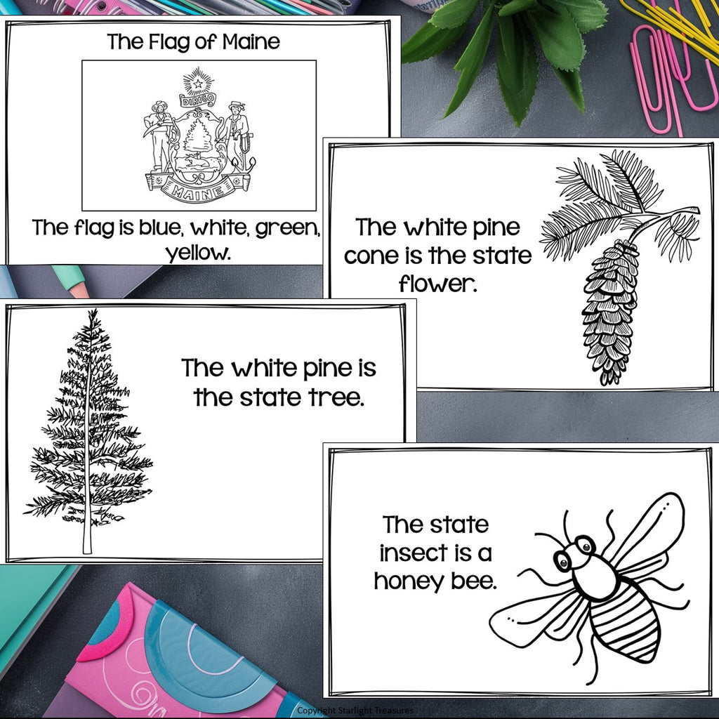 Maine Mini Book for Early Readers - A State Study