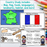 France Mini Book for Early Readers - A Country Study