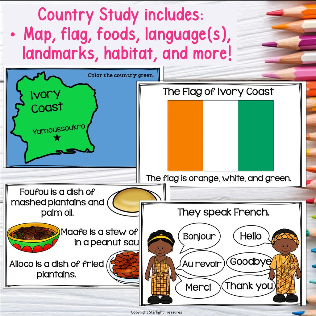 Ivory Coast Mini Book for Early Readers - A Country Study, Ivory Coast Country