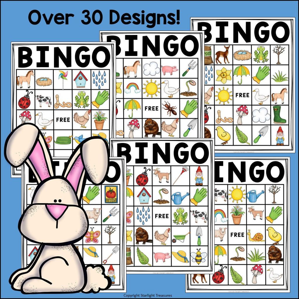 Spring Bingo Cards for Early Readers - Spring Bingo FREEBIE