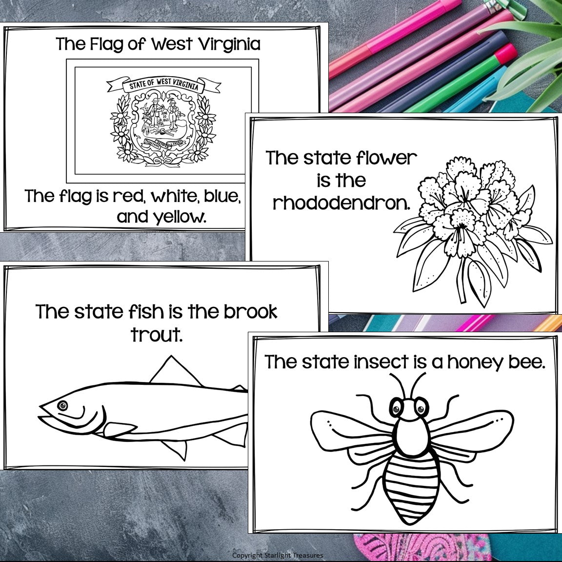 West Virginia Mini Book for Early Readers - A State Study