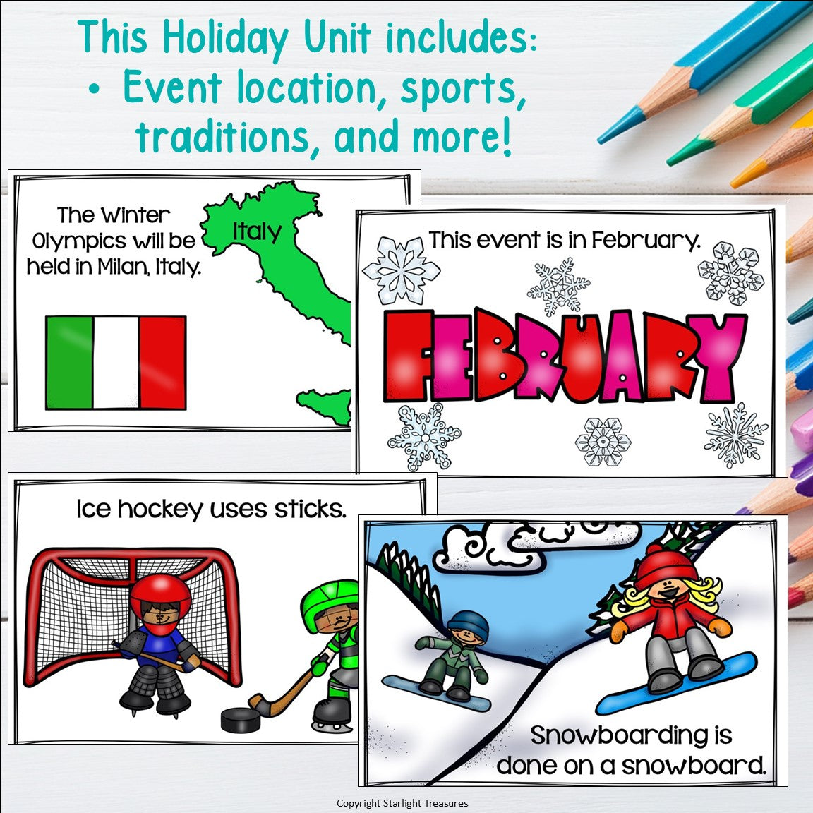 Winter Games 2026 Mini Book for Early Readers