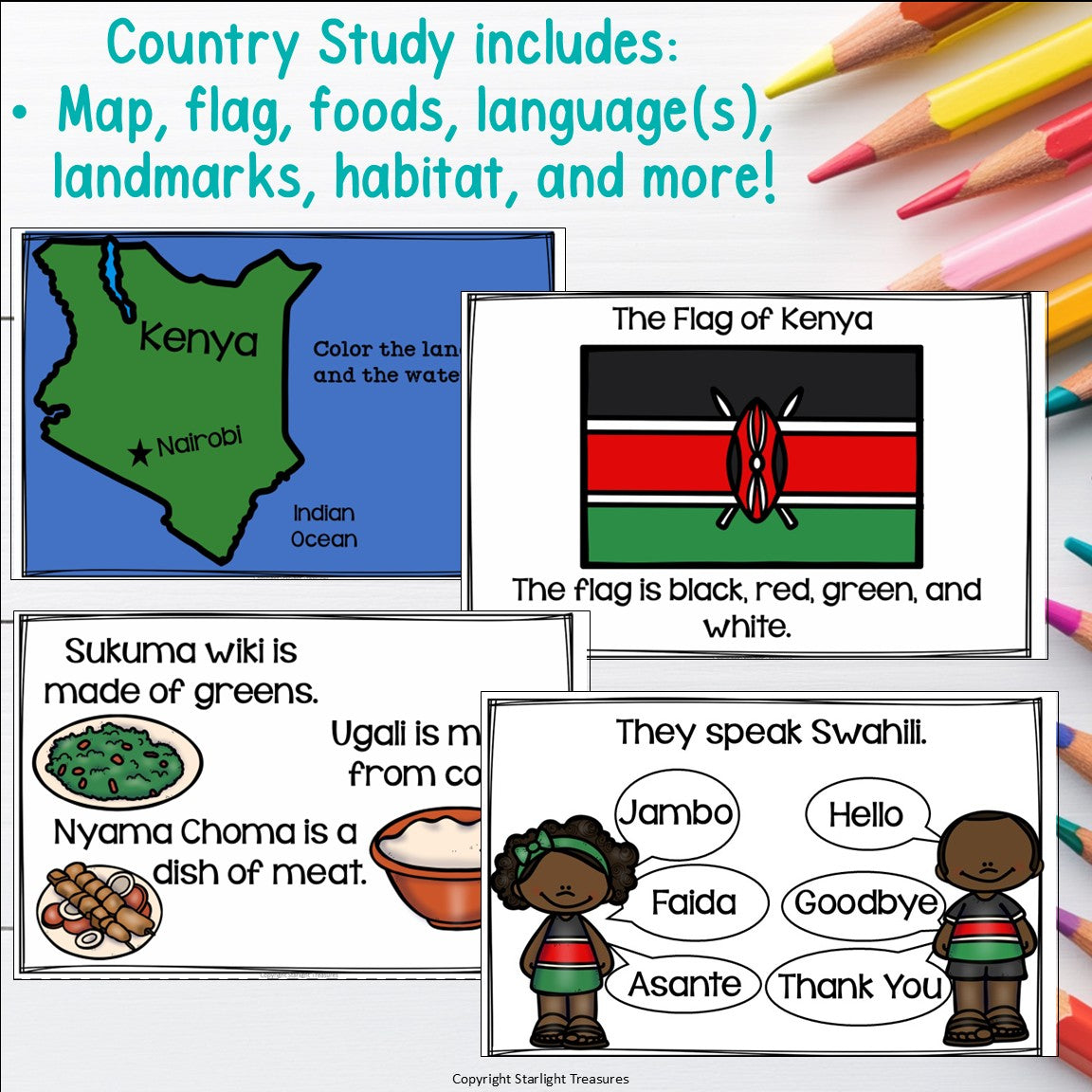 Kenya Mini Book for Early Readers - A Country Study
