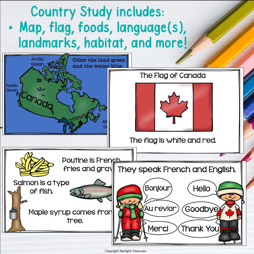 Canada Mini Book for Early Readers - A Country Study
