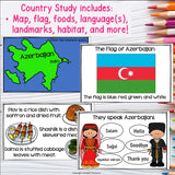 Azerbaijan Mini Book for Early Readers - A Country Study, Azerbaijan Country