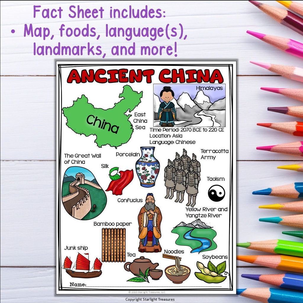 Ancient China Fact Sheet: Ancient Civilizations