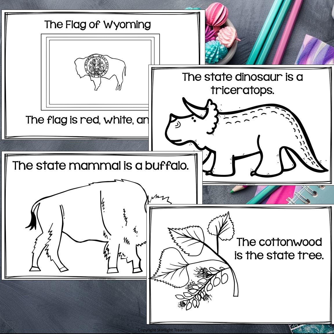 Wyoming Mini Book for Early Readers - A State Study