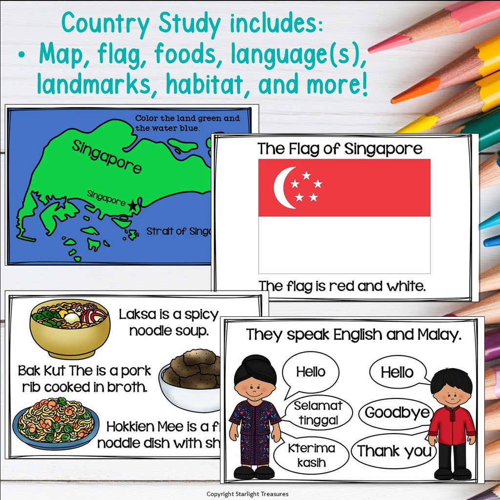 Singapore Mini Book for Early Readers - Country Study, Singapore Country Study