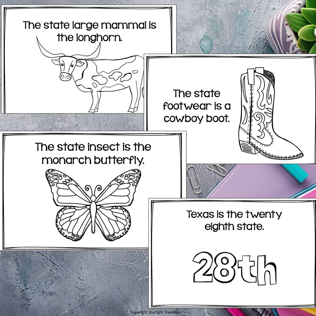 Texas Mini Book for Early Readers - A State Study