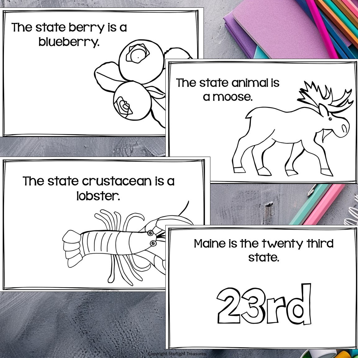 Maine Mini Book for Early Readers - A State Study