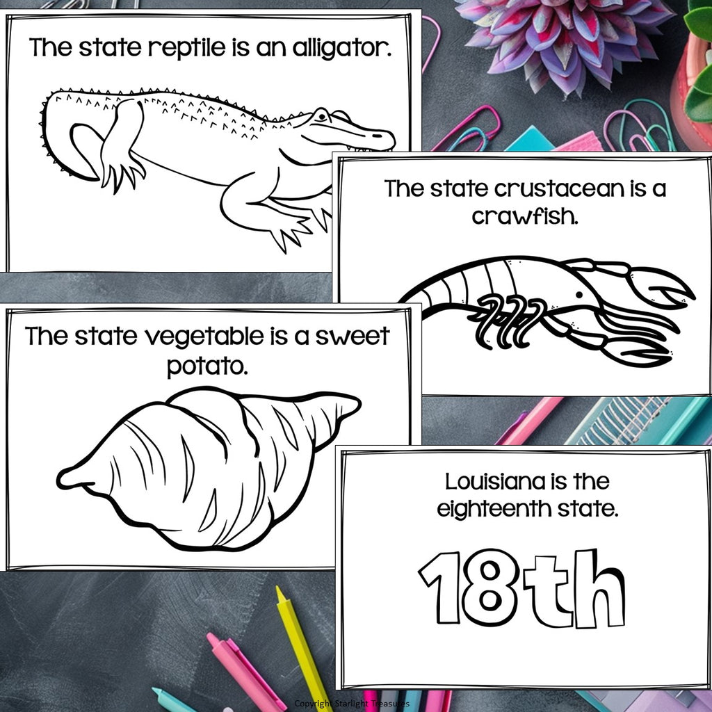 Louisiana Mini Book for Early Readers - A State Study