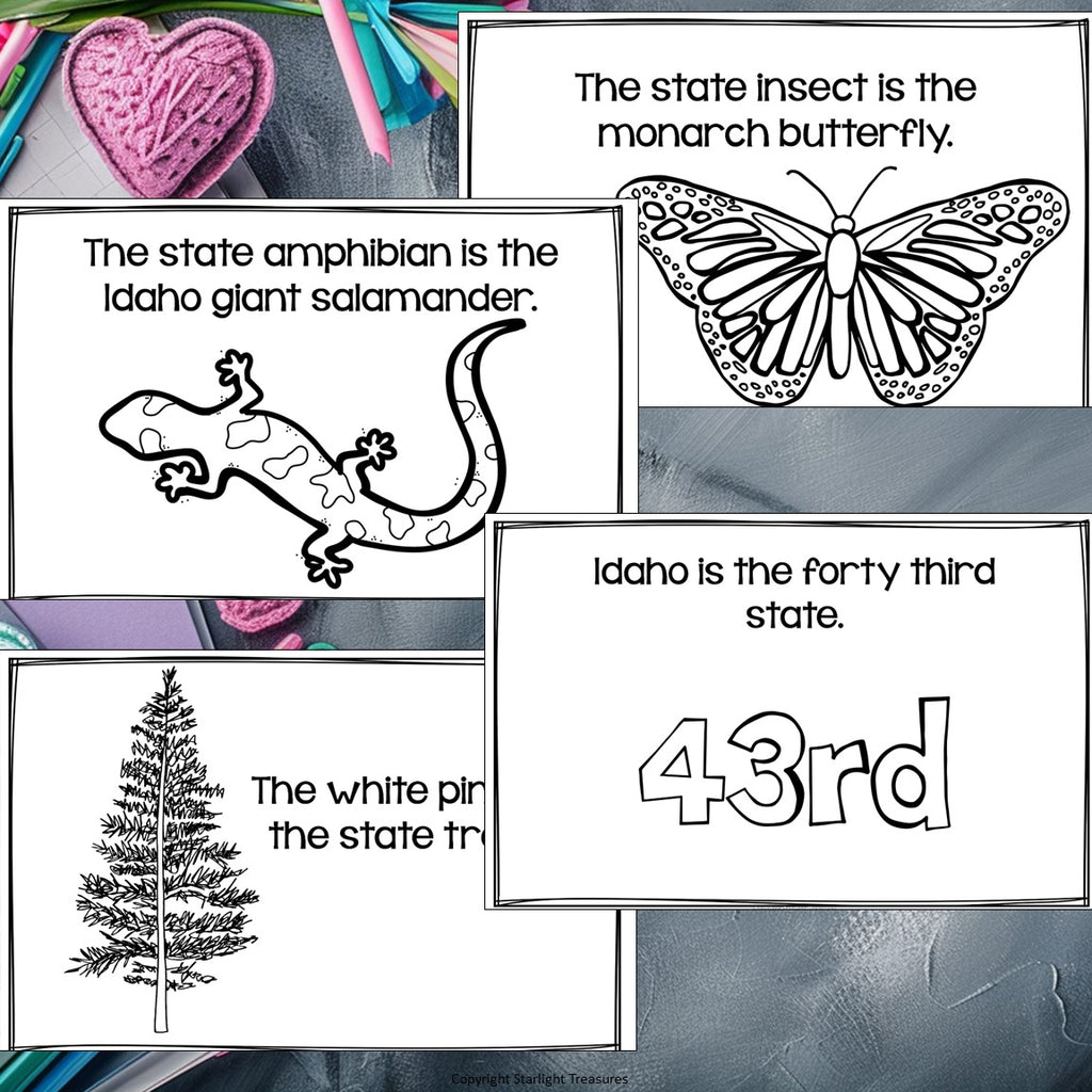 Idaho Mini Book for Early Readers - A State Study