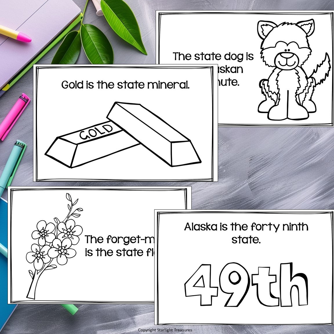 Alaska Mini Book for Early Readers - A State Study