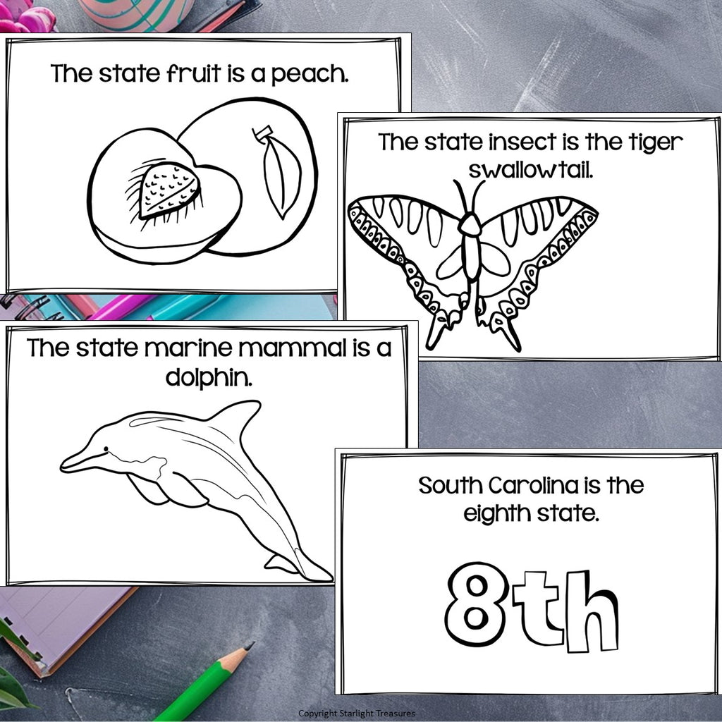South Carolina Mini Book for Early Readers - A State Study
